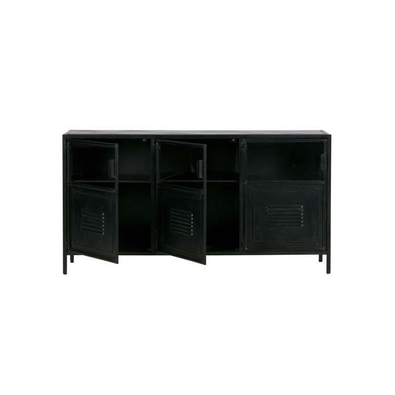 BLACK METAL LOFT SIDEBOARD 143 - CABINETS, SHELVES